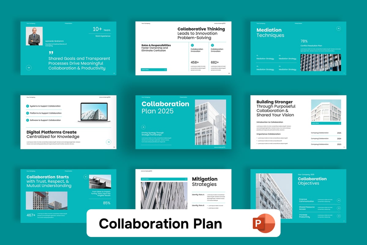 协作计划PPT模板 (PPTX)