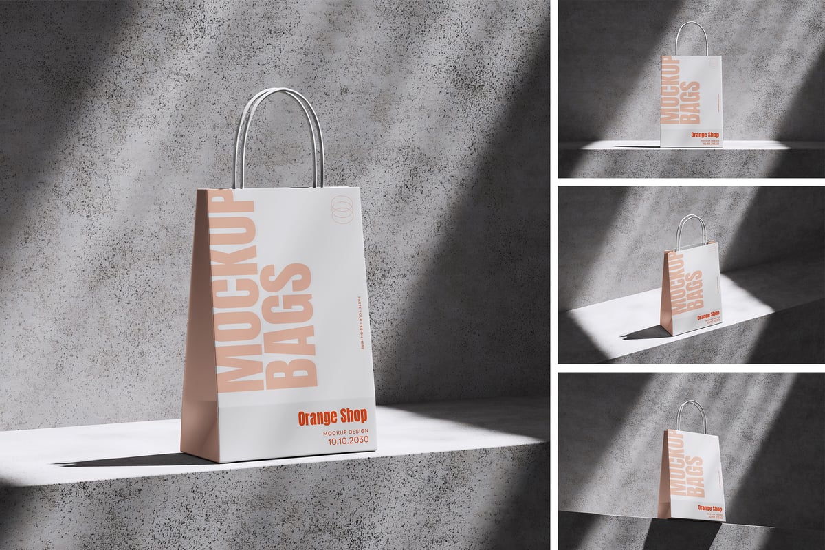 购物袋模型样机 (PSD)