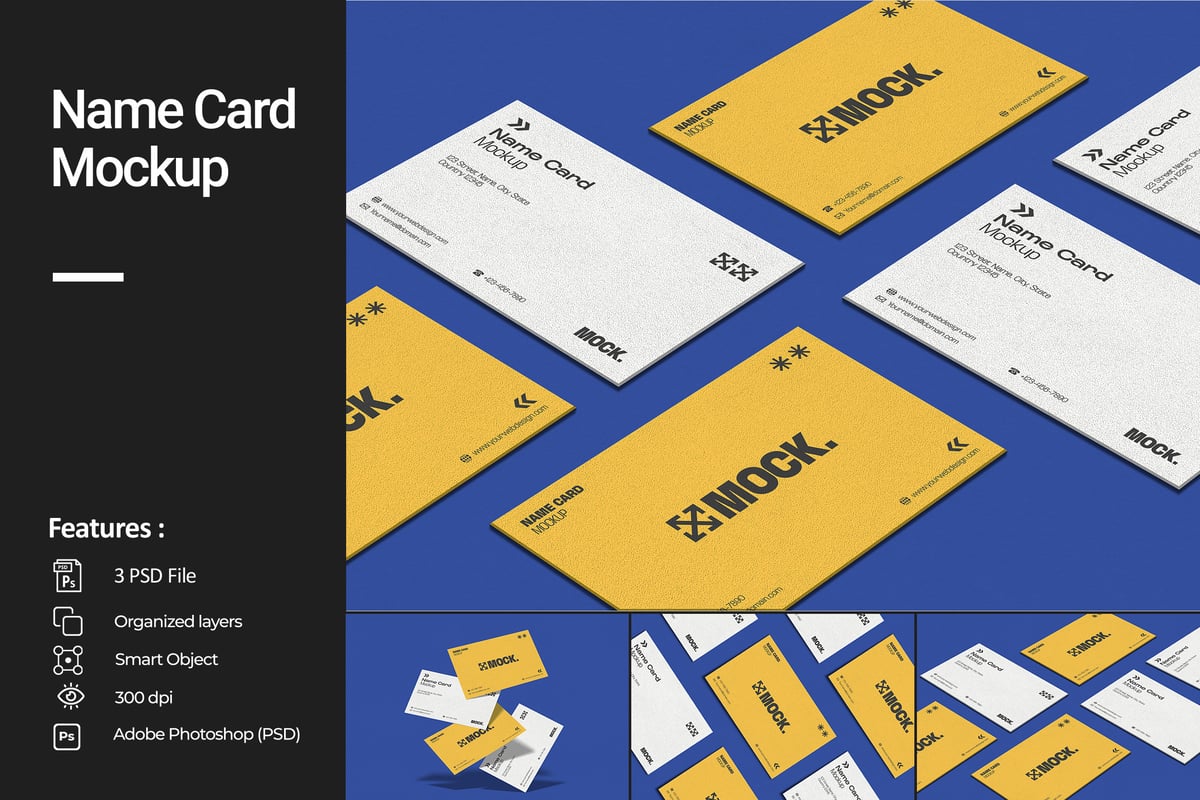 名片设计模型样机 (PSD)