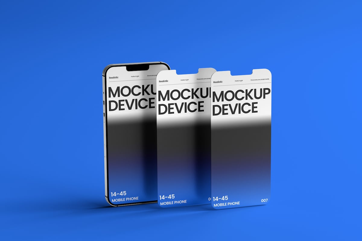 手机屏幕模型样机 (PSD)