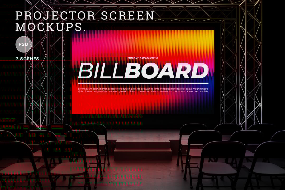 投影仪屏幕模型样机 (PSD)