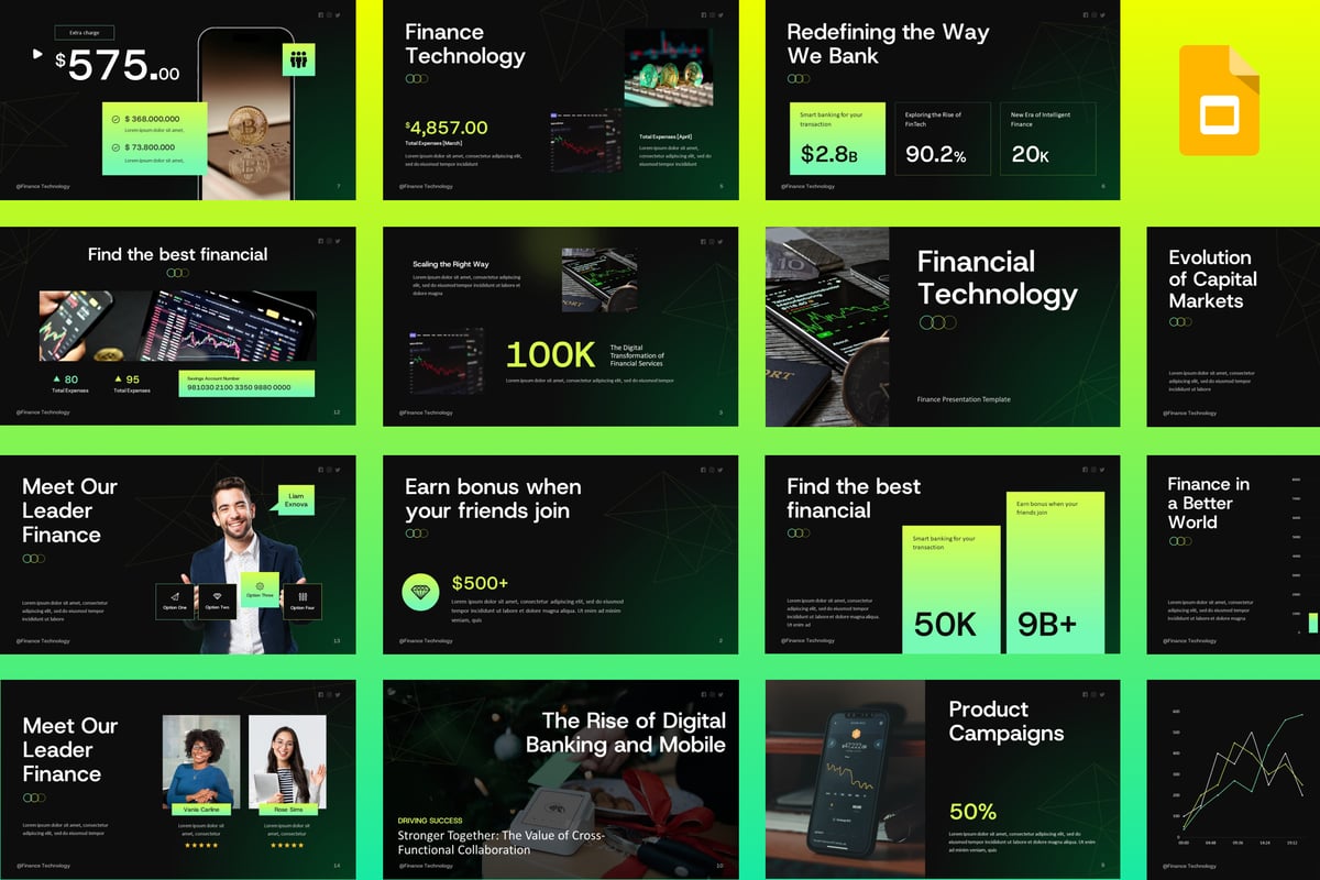 金融科技PPT模板 (PPTX)