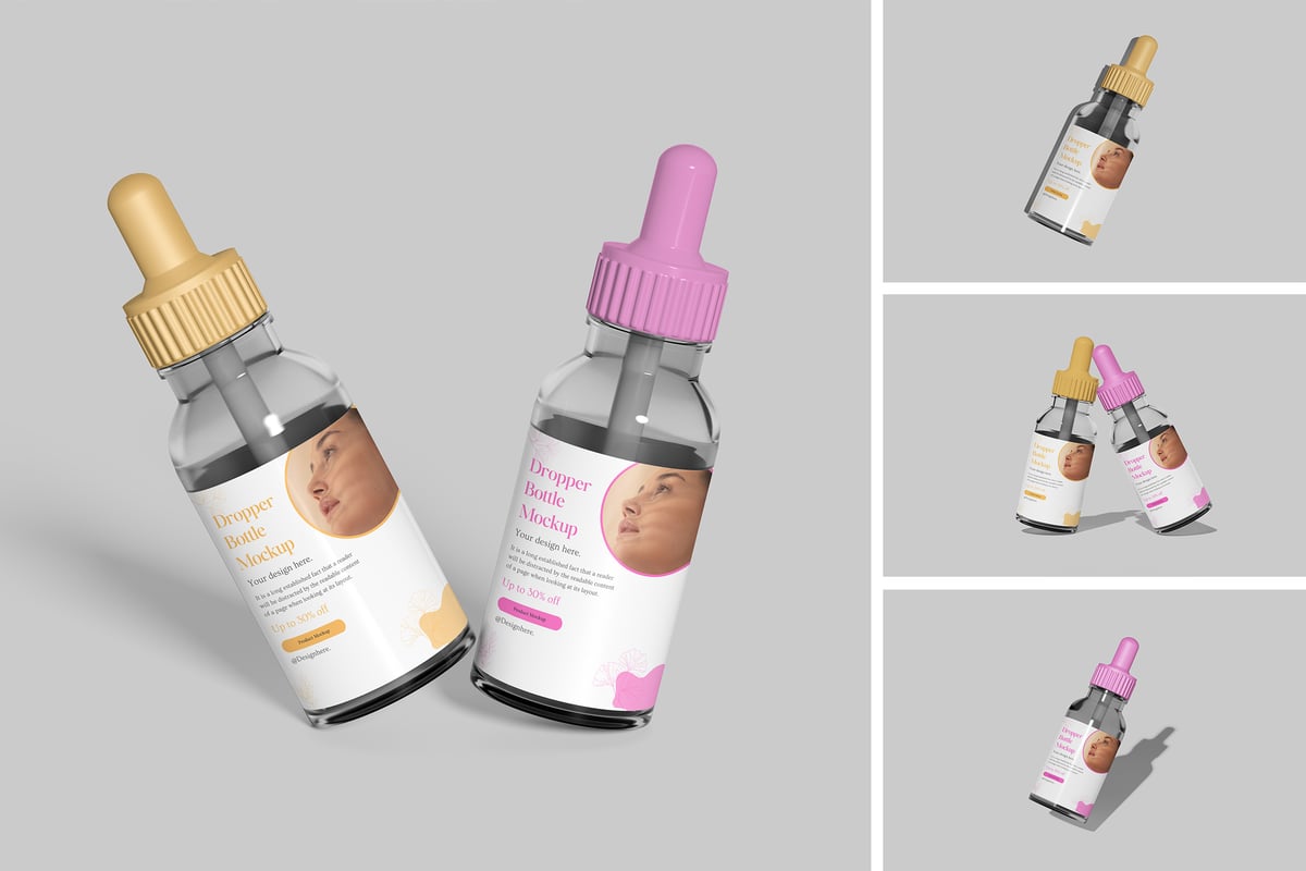 滴管瓶模型样机 (PSD,PDF)