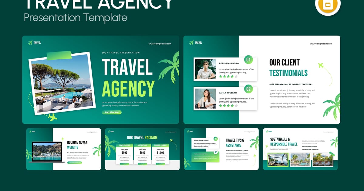 旅行社谷歌幻灯片模板