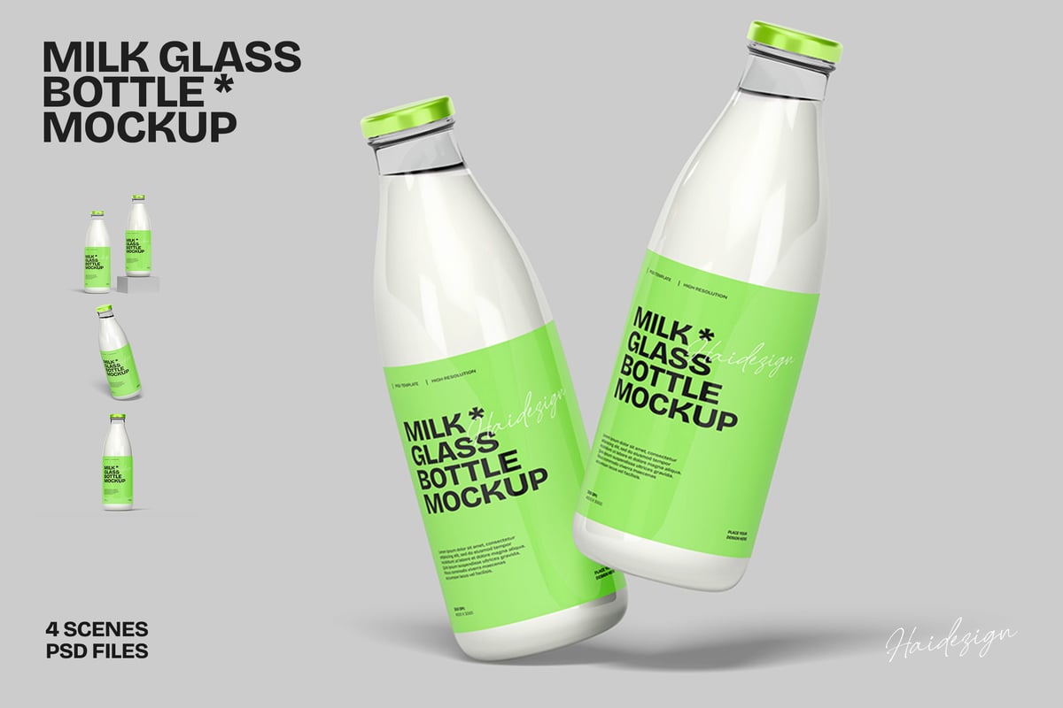 牛奶瓶模型样机 (PSD)