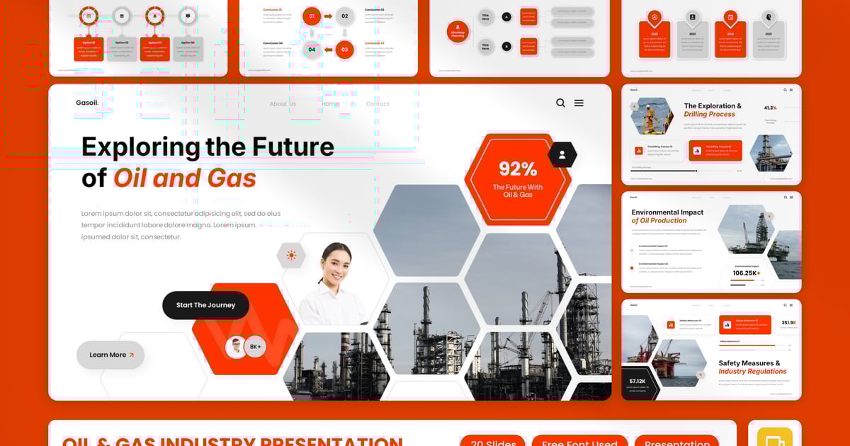 石油和天然气行业Google幻灯片模板