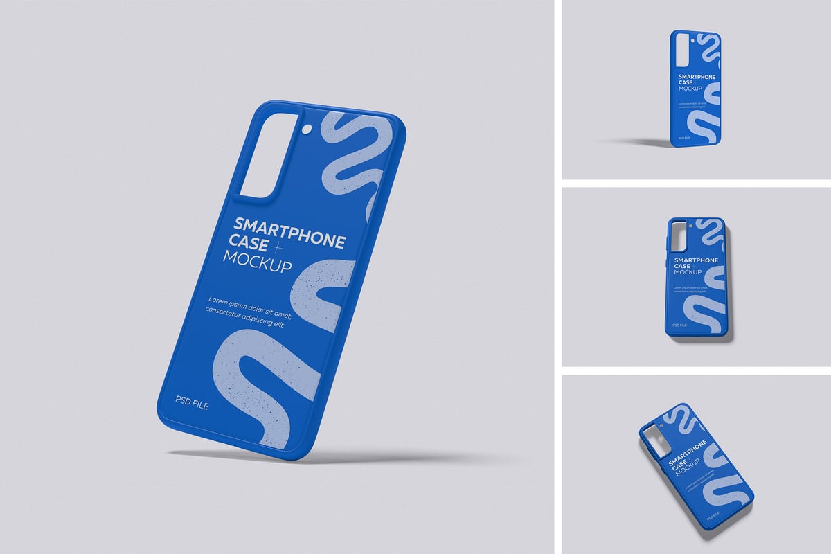 智能手机案例模型样机 (PDF,PSD)