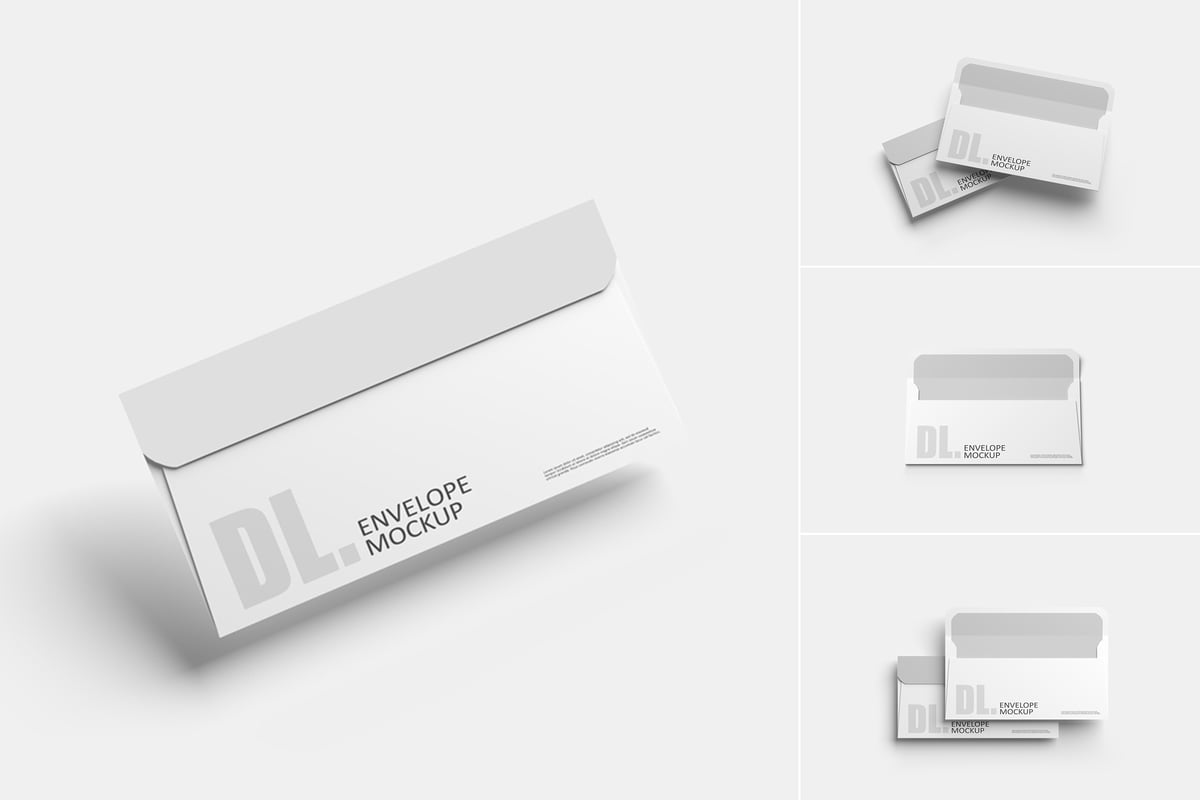 DL信封模型样机 (PSD,PDF)