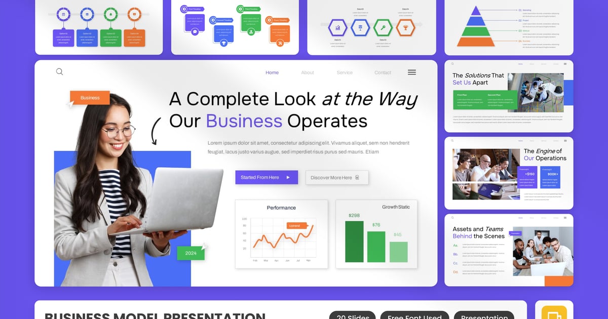 商业模式Google幻灯片模板