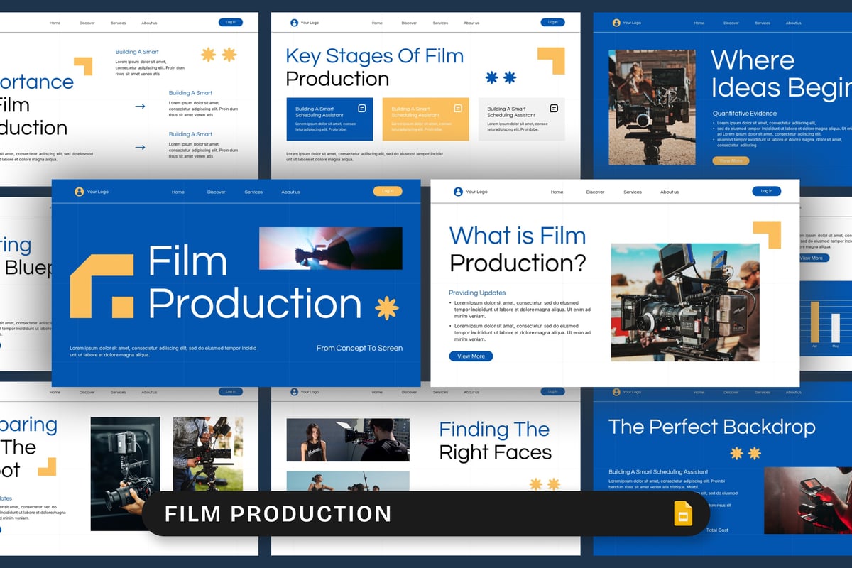 电影制作PPT模板 (PPTX)