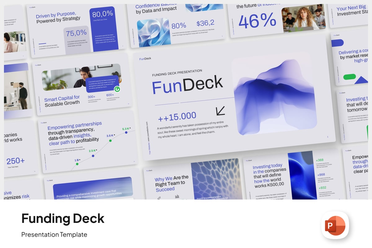 资金融资路演PPT模板 (PPTX)