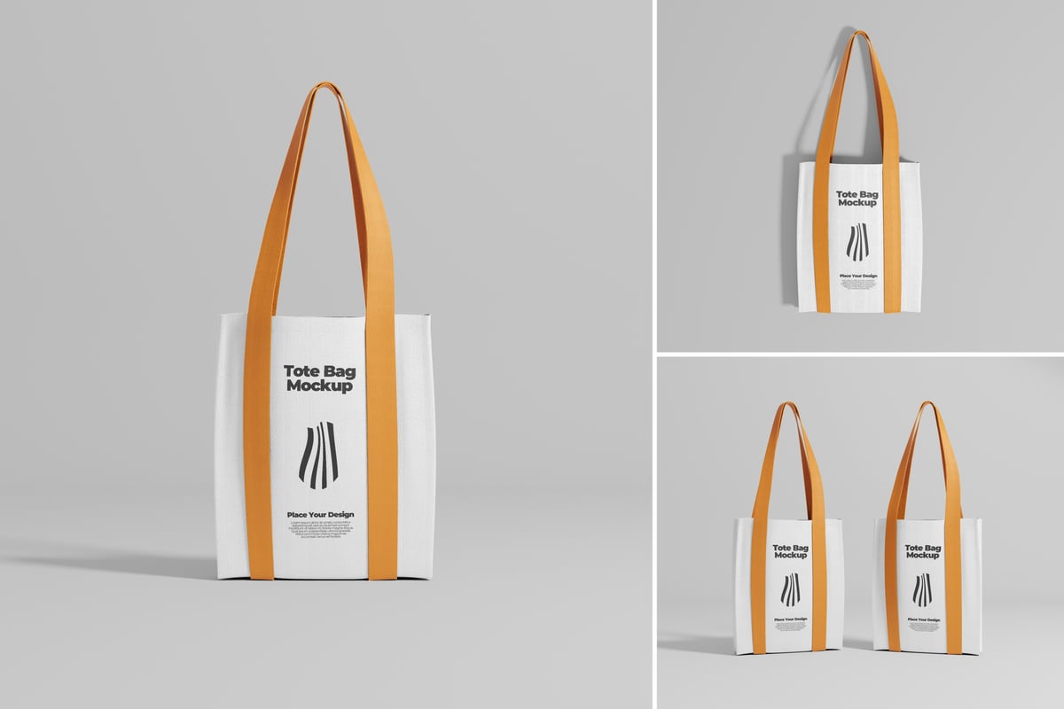 手提袋模型样机 (PSD,PDF)