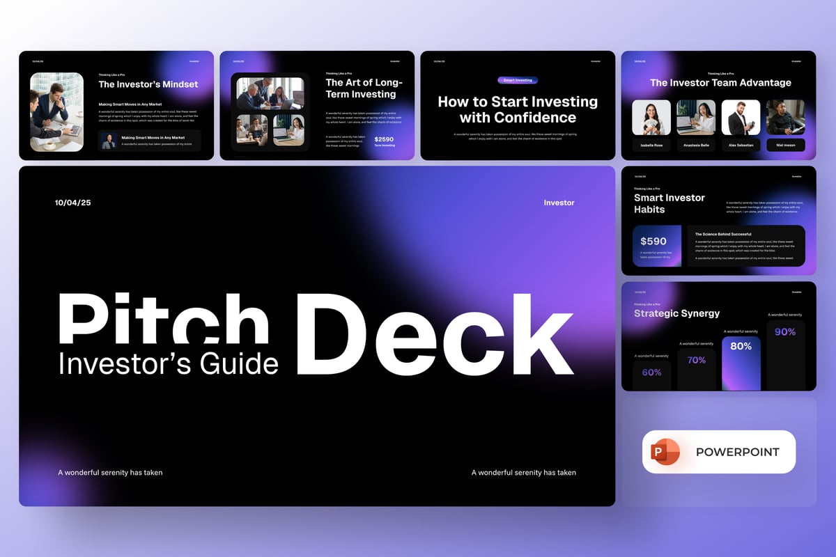 商业投资路演PPT模板 (PPTX)