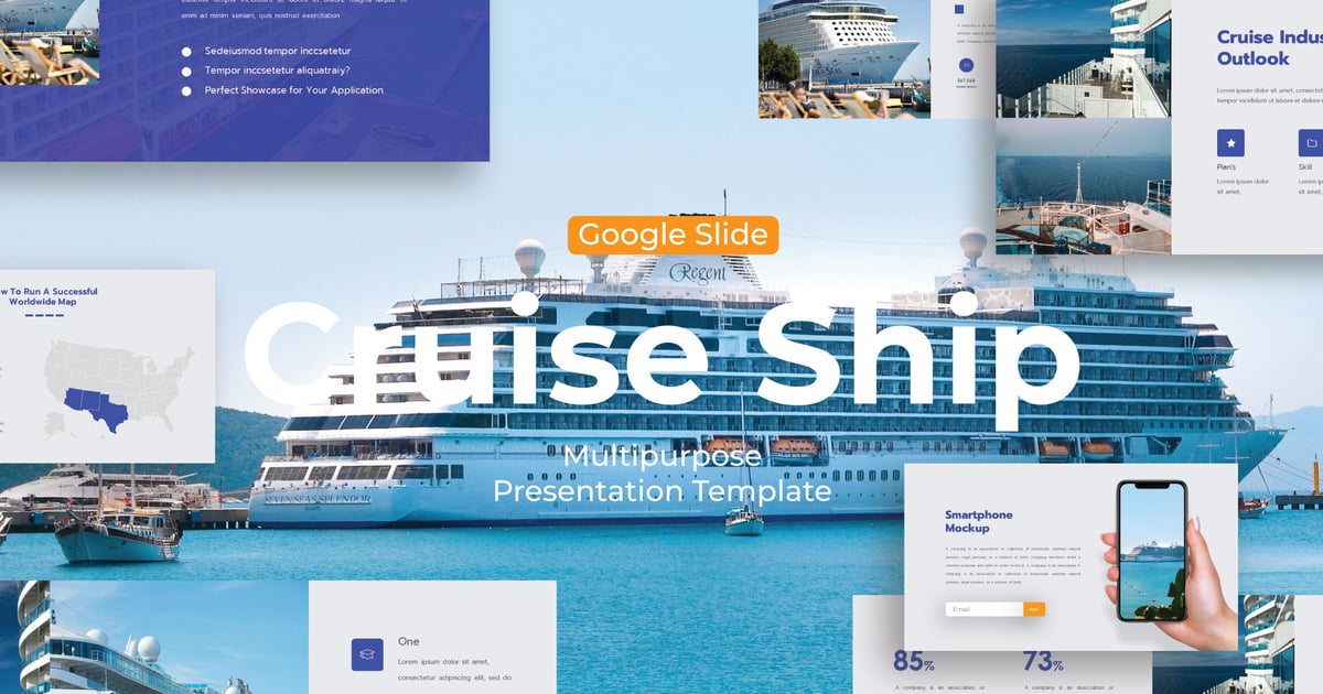 游轮 – Google 幻灯片模板