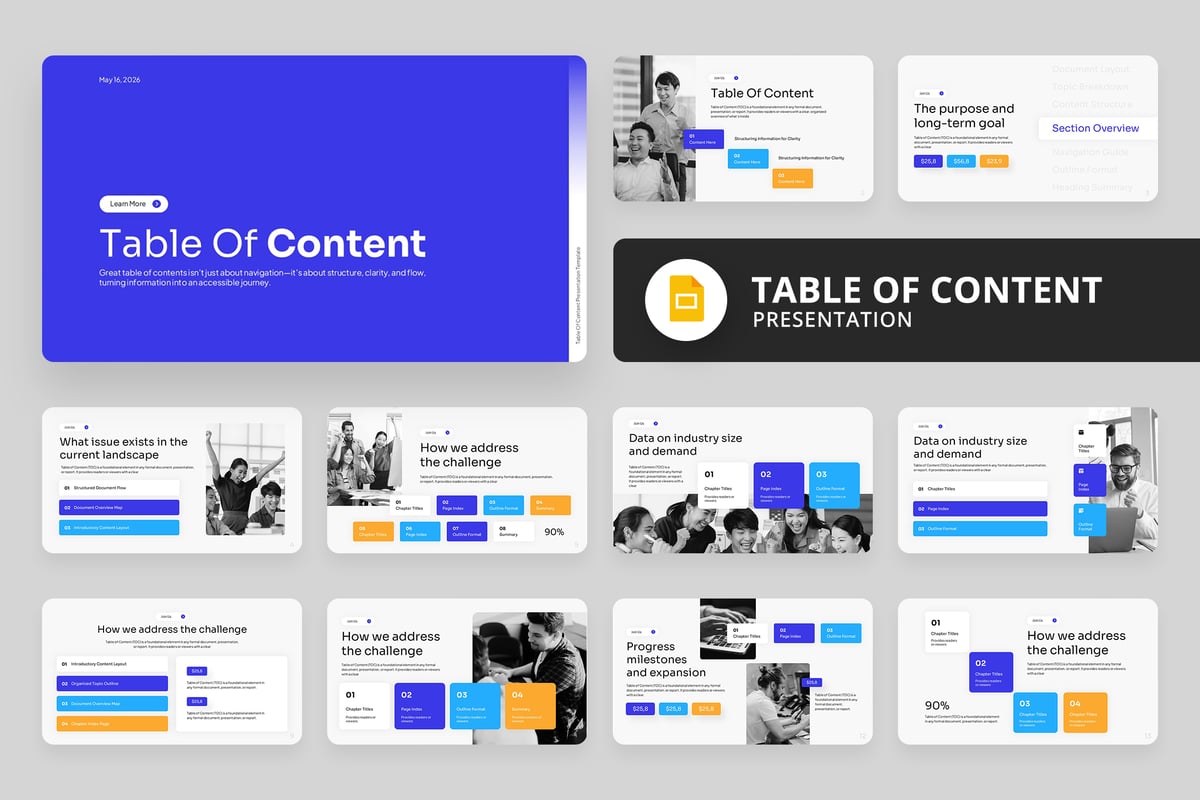 表格内容PPT模板 (PPTX)