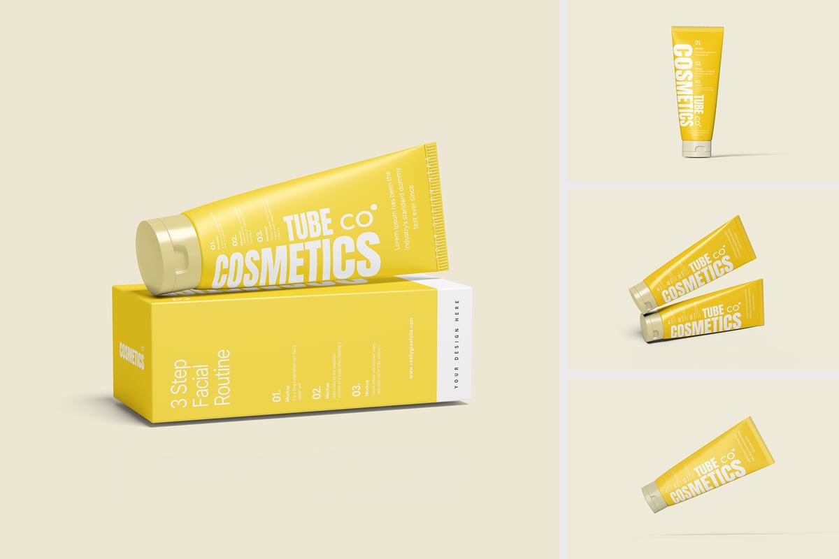 化妆管模型样机 (PSD,PDF)