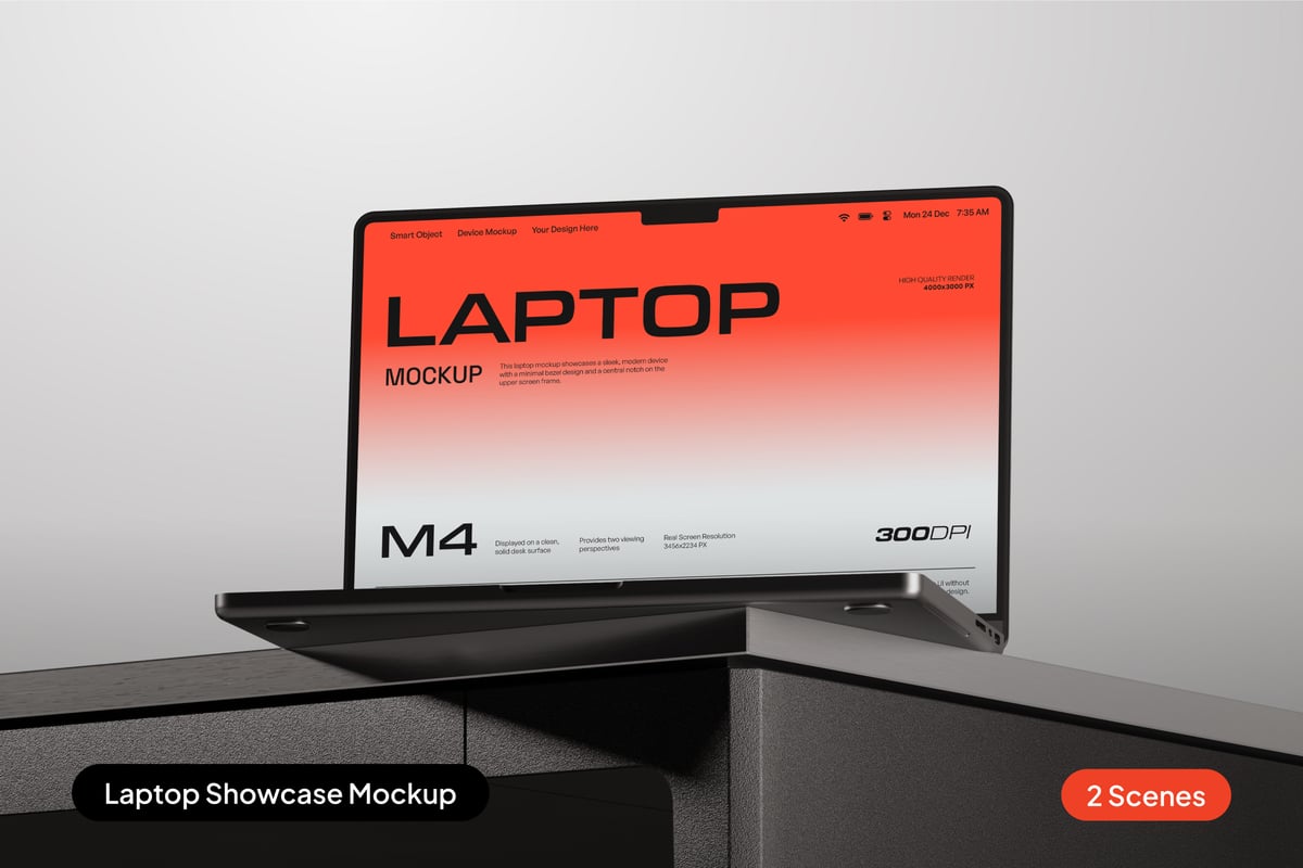 网站展示模型样机 (PSD)