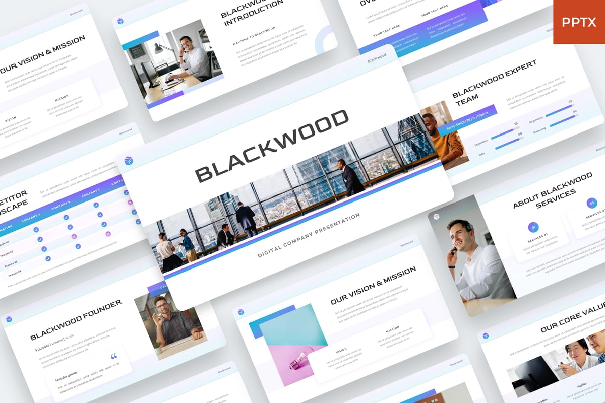 公司介绍PPT模板 (PPTX)