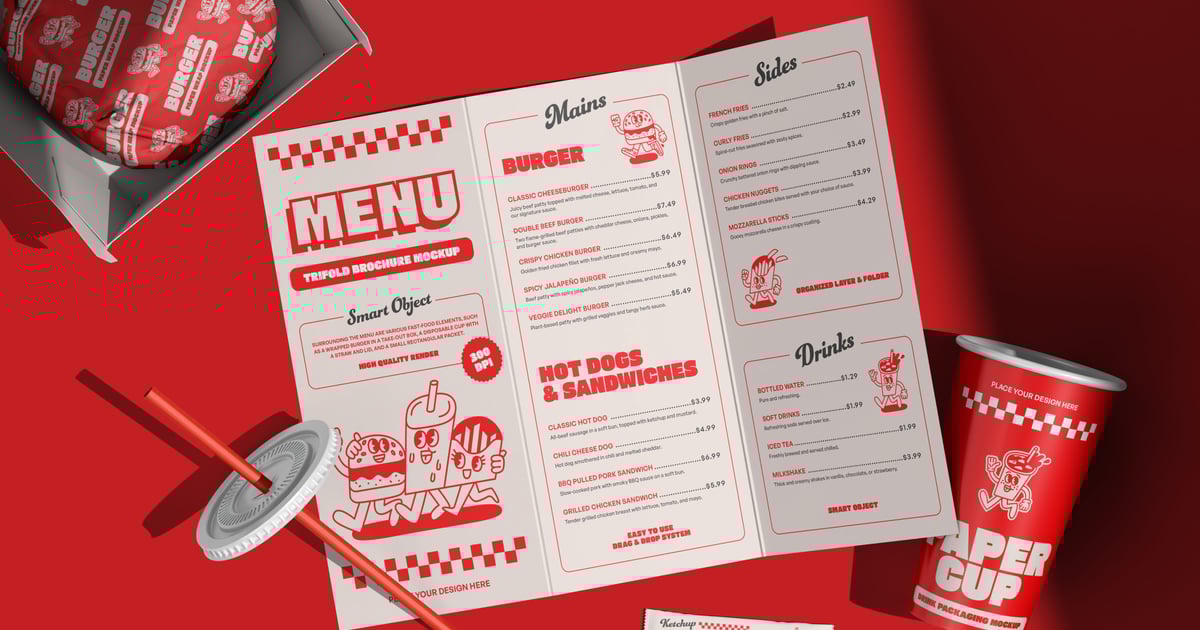 快餐菜单品牌模型