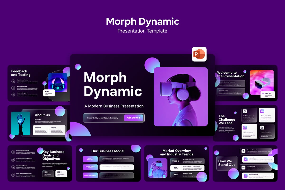 变形动态PPT模板 (PPTX)