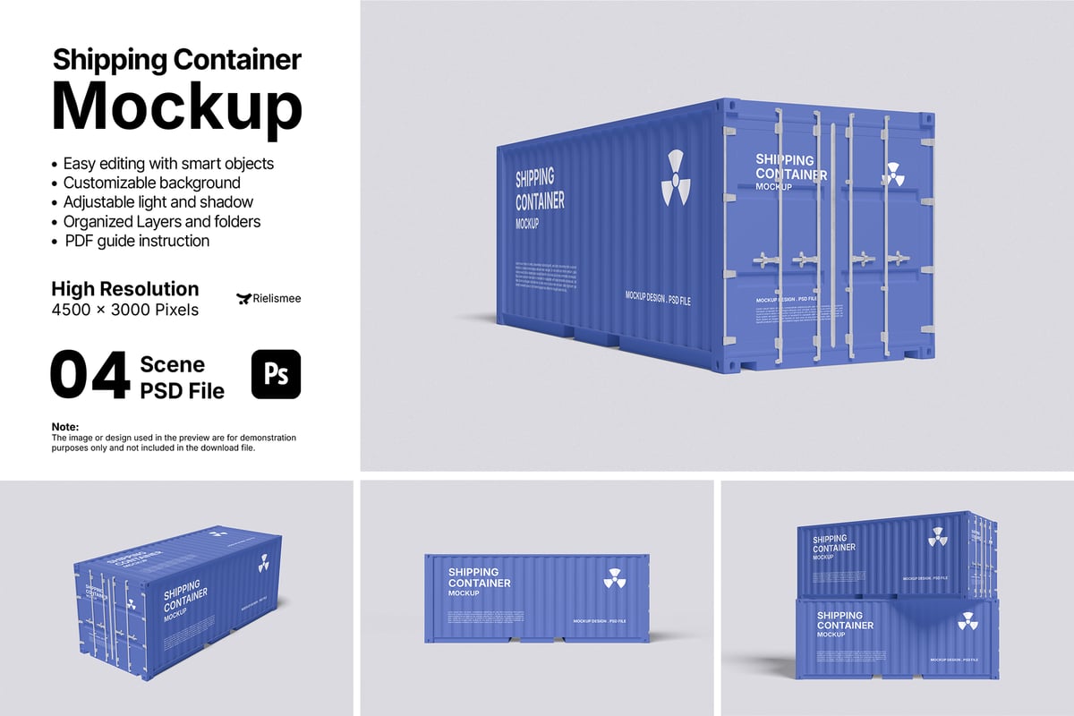 运输集装箱模型样机 (PSD)