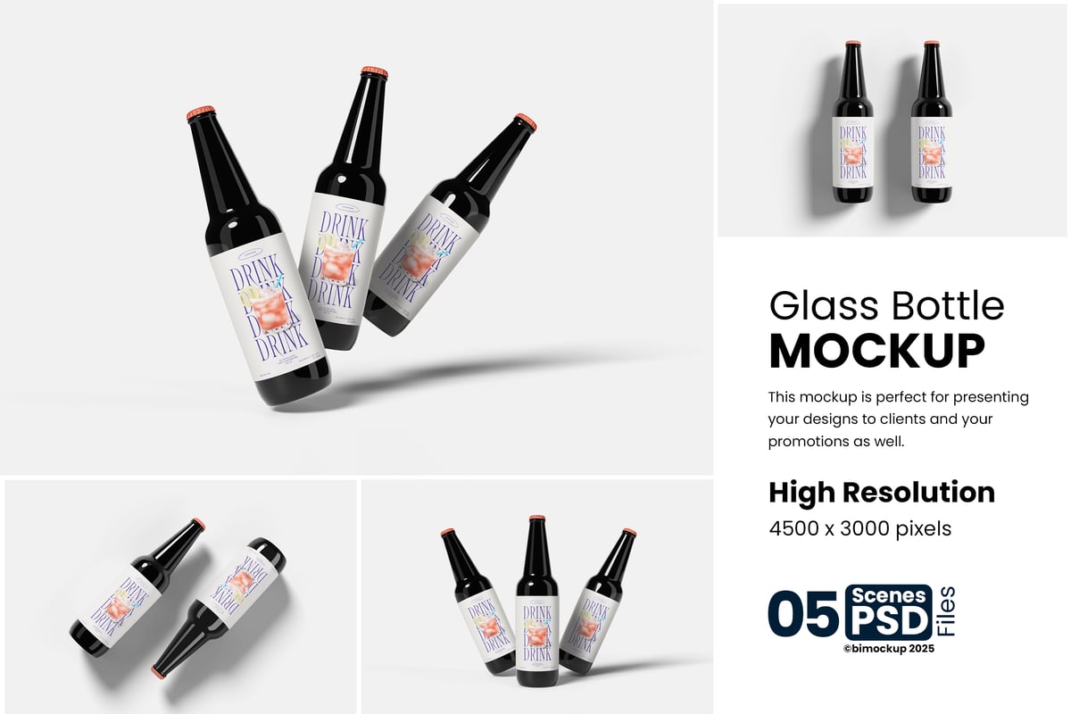 玻璃瓶模型样机 (PSD)
