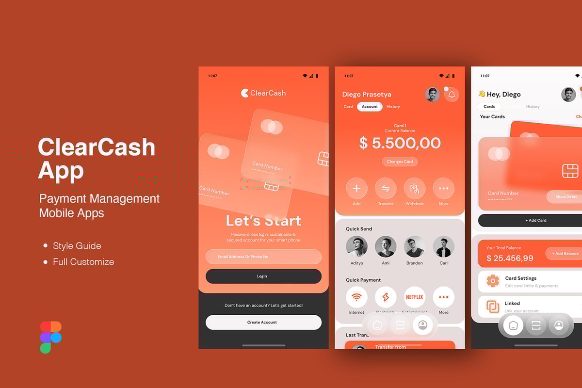 支付管理移动应用APP UI KIT (FIG)
