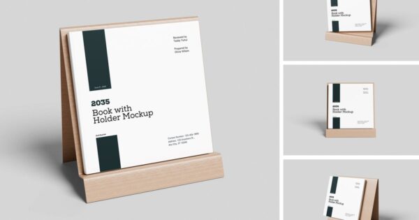 带支架的书籍模型