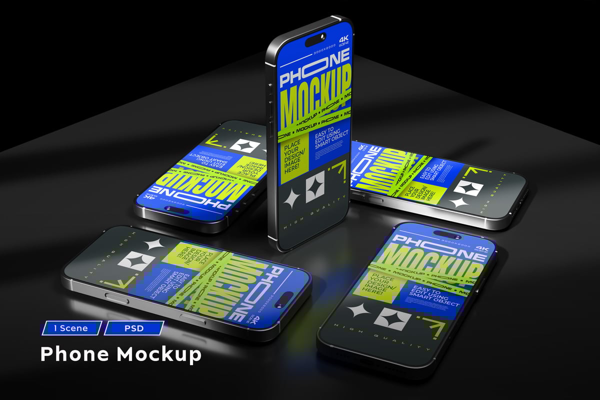 iPhone模型样机 (PSD)