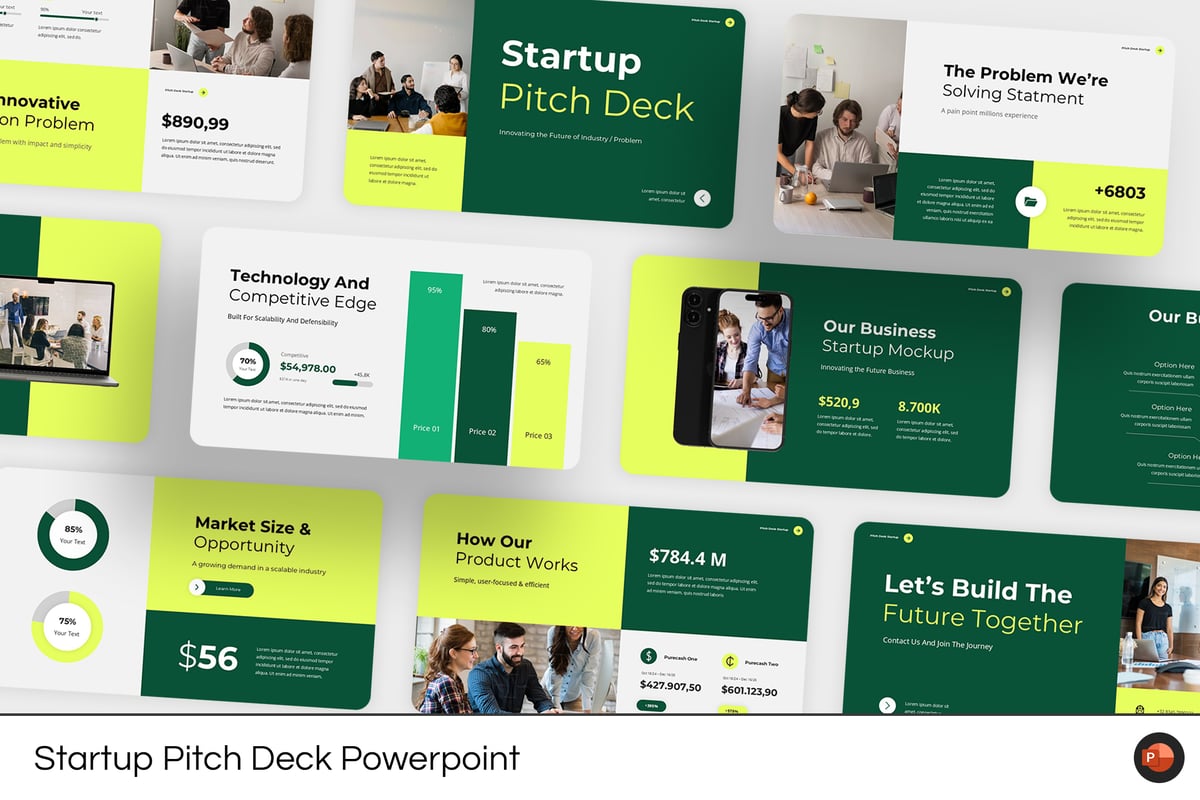 项目启动/路演PPT模板 (PPT,PPTX)