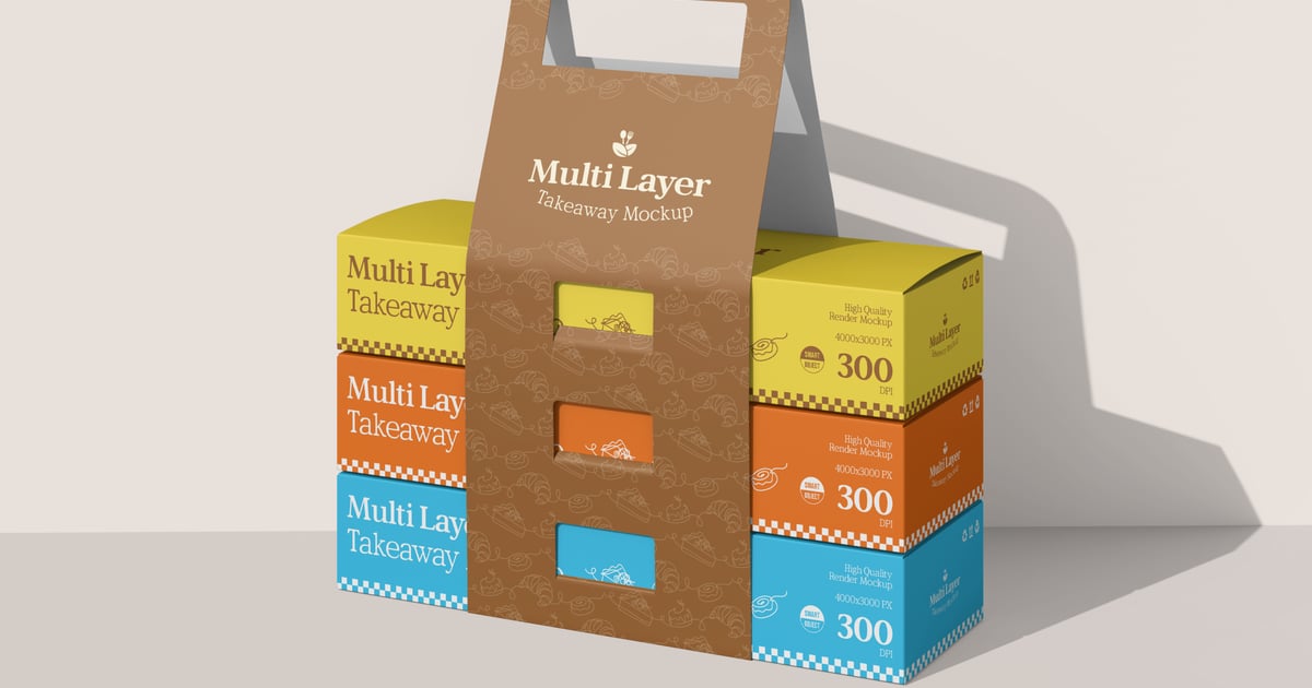 多层外卖盒模型