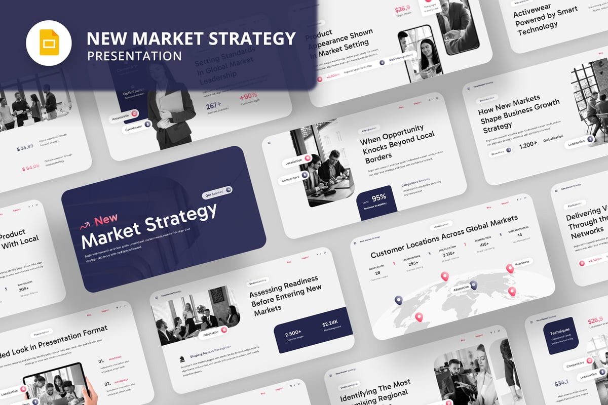 市场目标策略PPT模板 (PPTX)