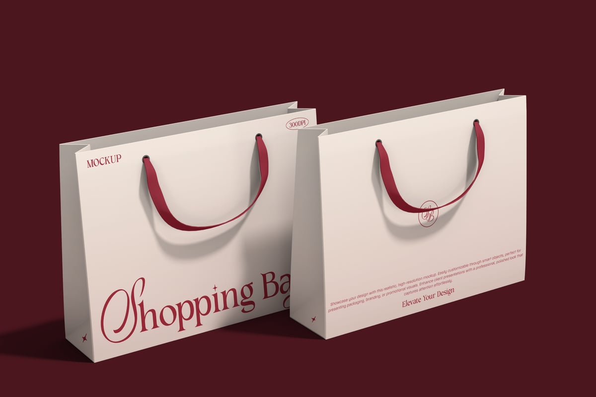 购物袋模型样机 (PSD)