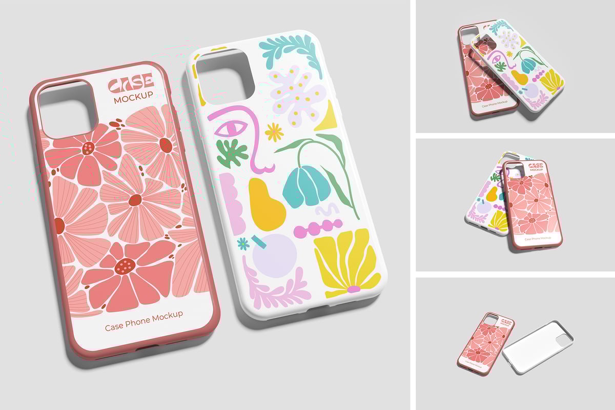 手机壳模型样机 (PSD,PDF)