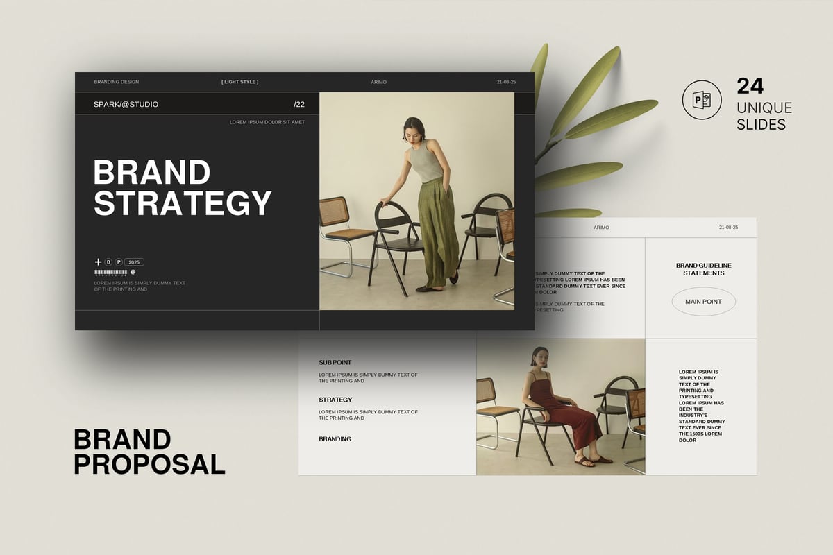 品牌策略PPT模板 (PPTX)