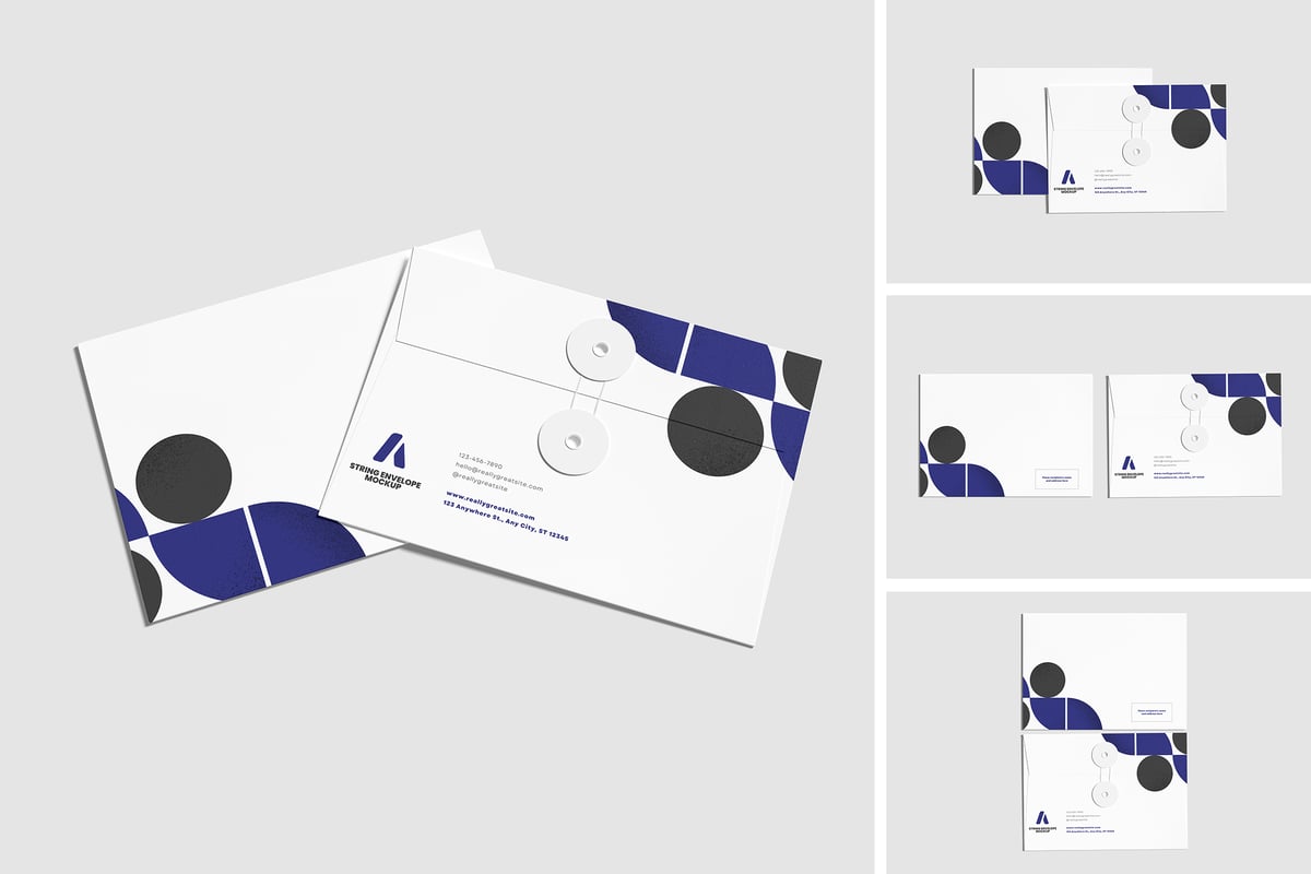 信封设计模型样机 (PSD,PDF)