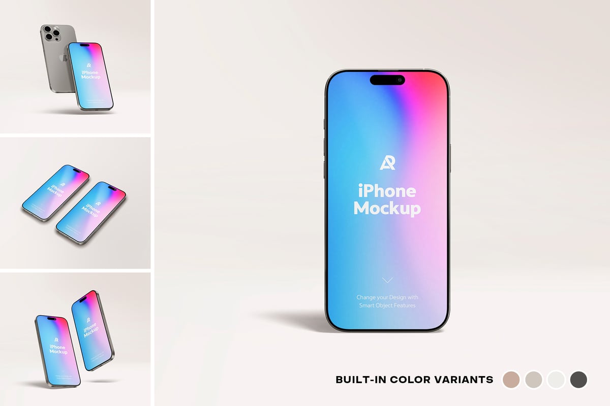 iPhone手机模型样机 (PSD)