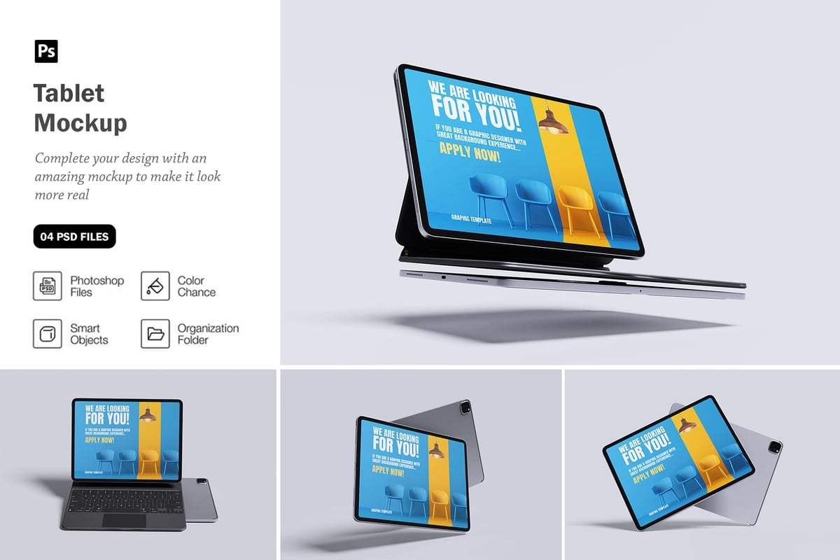 平板电脑模型样机 (PSD)