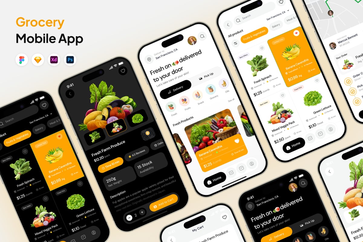 杂货店APP UI KT (FIG,PSD,SKETCH,XD)