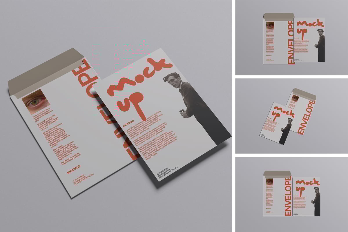 信封模型样机 (PSD,PDF)
