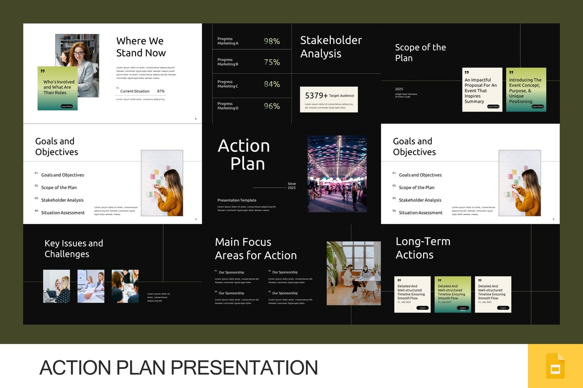 行动计划PPT模板 (PPTX)