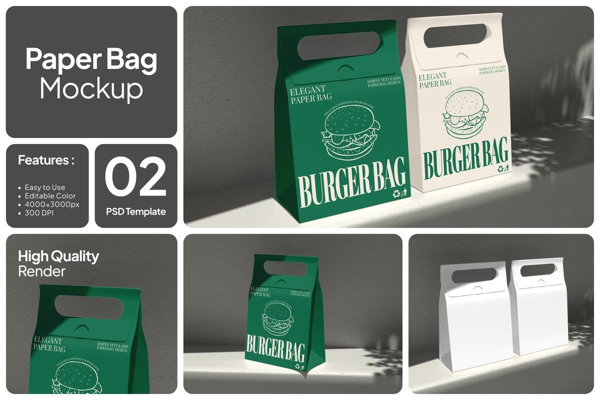 纸袋模型样机 (PSD)