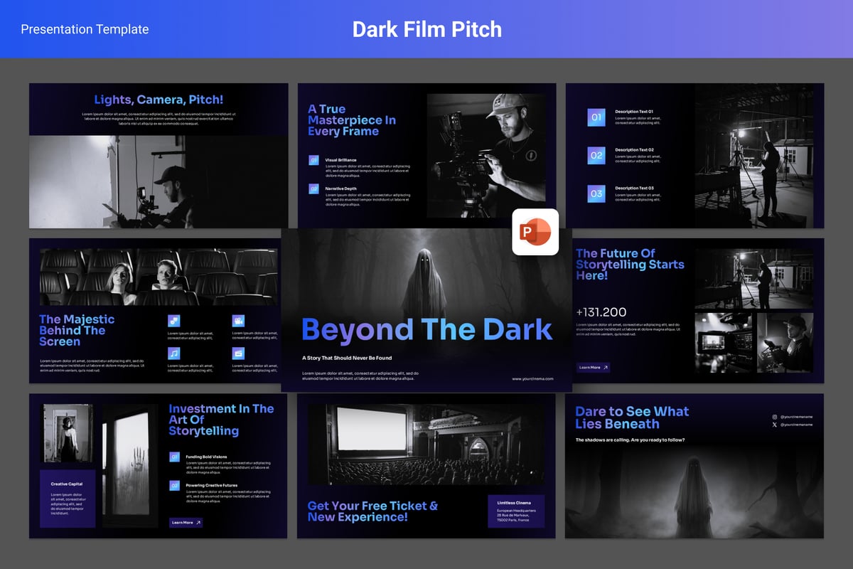 商业项目报告PPT模板 (PPTX)