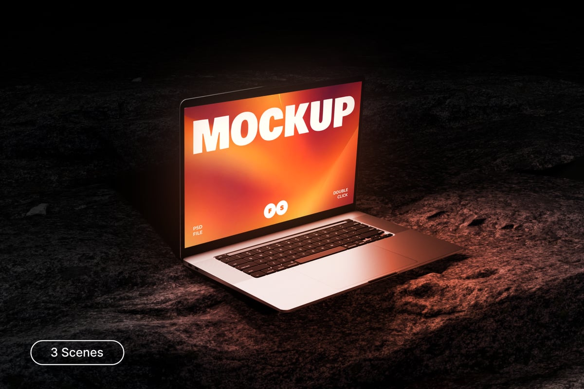 笔记本电脑模型样机 (PSD)