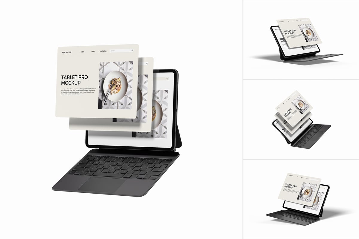 平板电脑专业模型样机 (PSD,PDF)