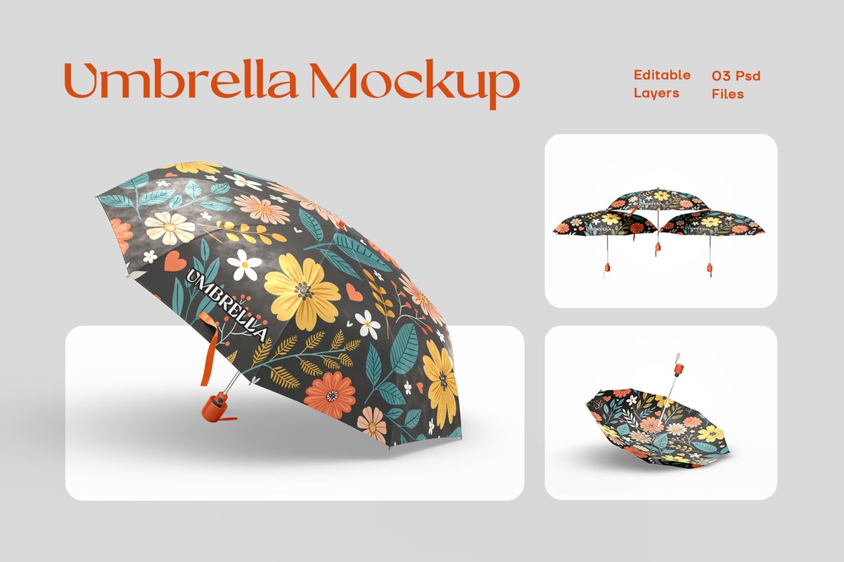 雨伞模型套装样机 (PSD)