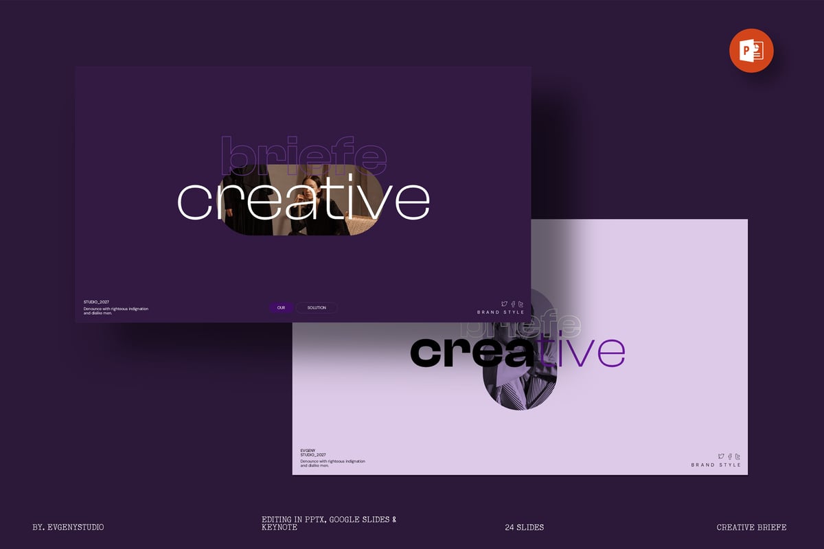 创意简短的PPT模板 (PPTX)