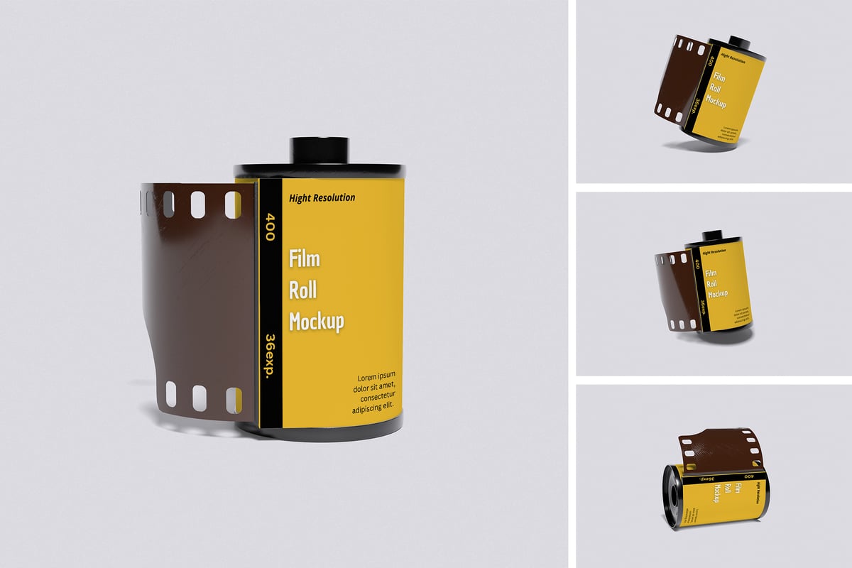 相机胶卷模型样机 (PSD,PDF)