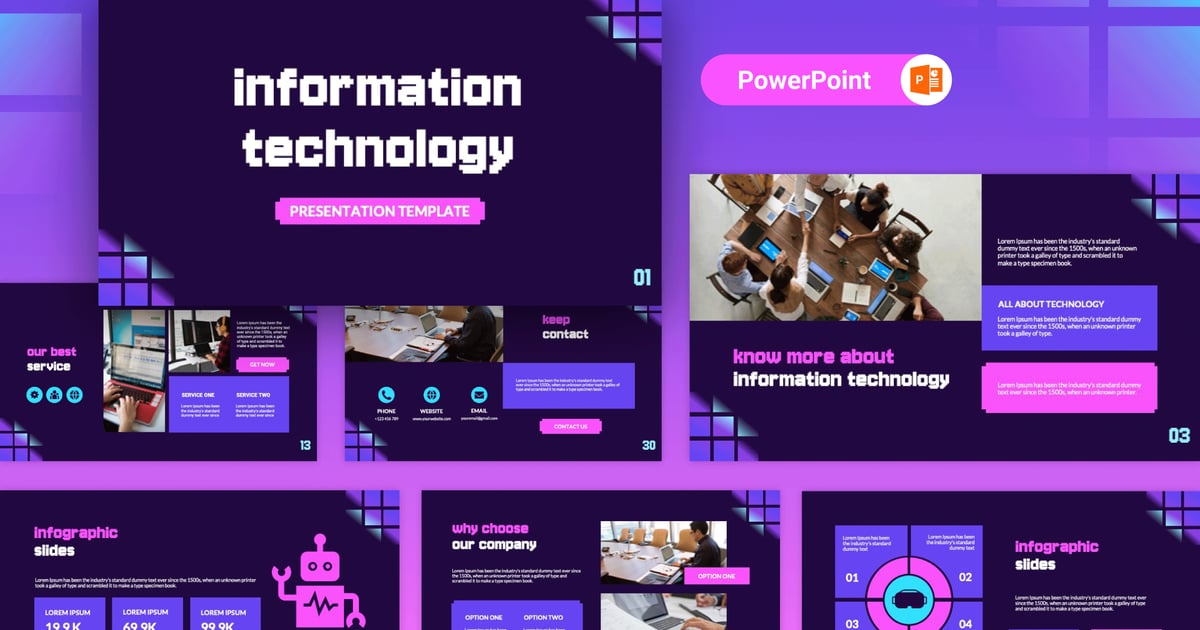 信息技术PowerPoint模板