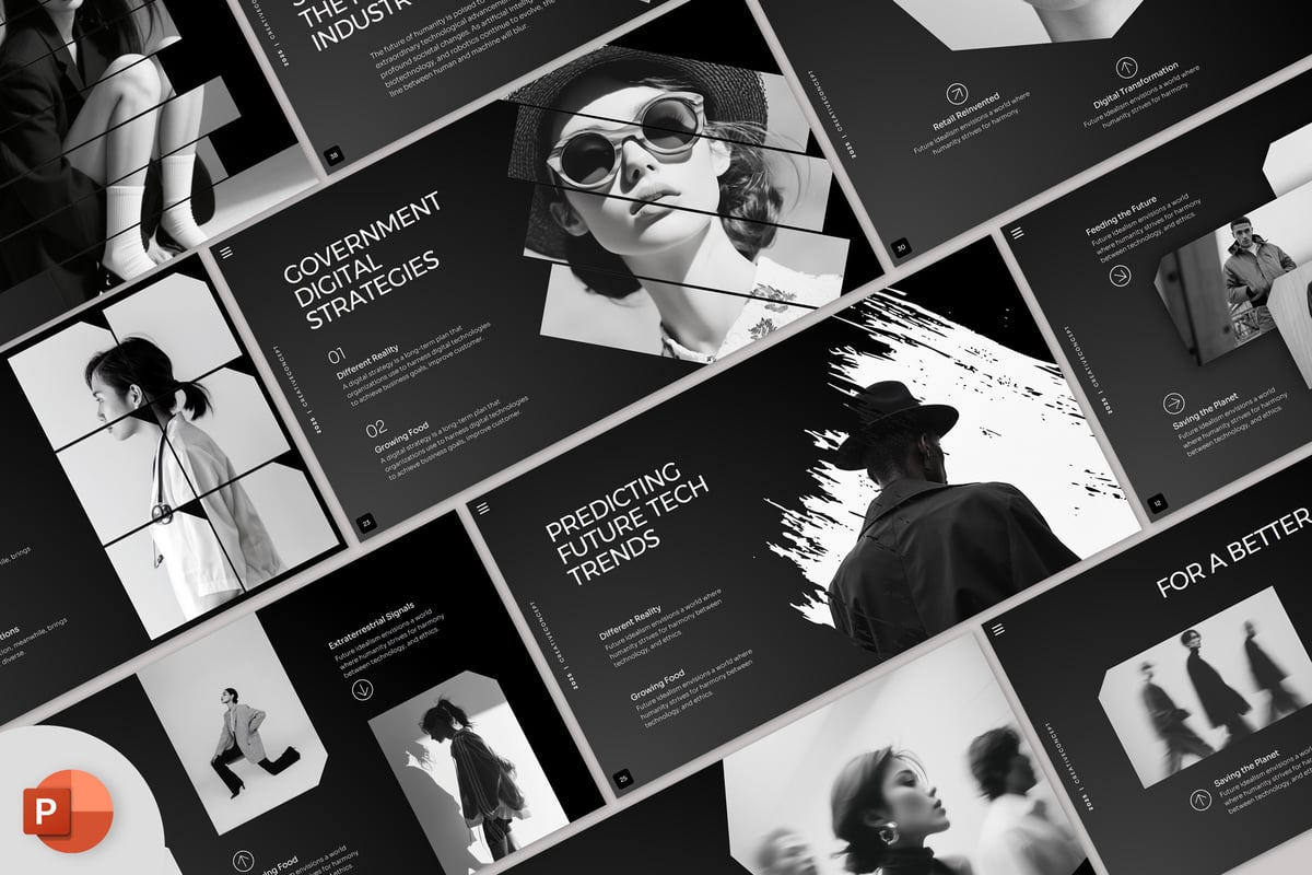 创意项目PPT模板 (PPTX)